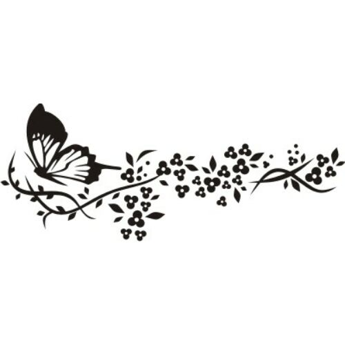 Falmatrica - pillangó kis virágokkal 125 x 58 cm