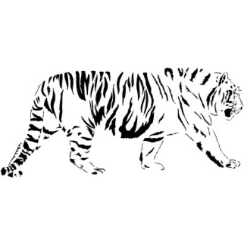 Falmatrica / faltetoválás - Sétáló tigris 115x50cm