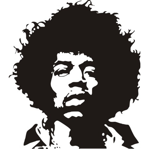 Falmatrica, faltetoválás - Jimi Hendrix, 46 x 74 cm